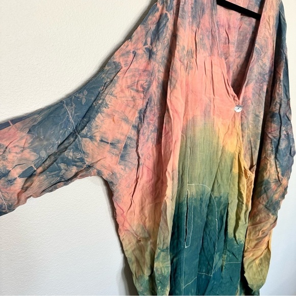 Amaru America tie dye custom bohemian jumpsuit one size long sleeve regular - Picture 4 of 4